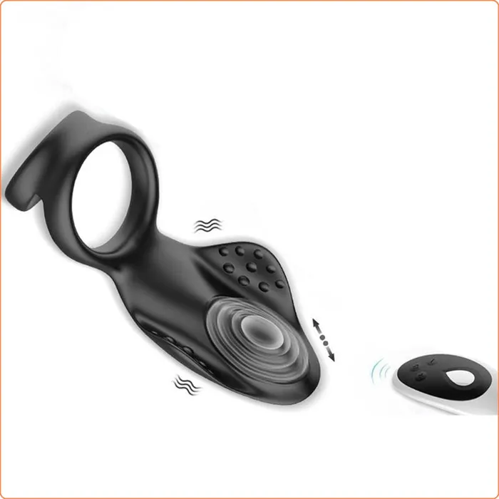 LoveLife SexToys Male Sex Toys Rechargeable Silicone Dual Penis Ring