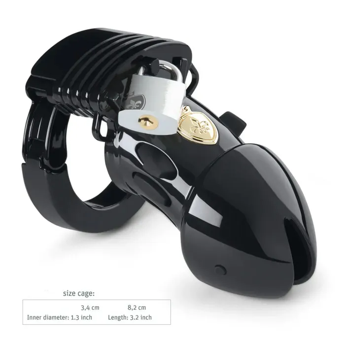 Male Sex Toys MyStim MyStim Pubic Enemy No 1 Black Edition EStim Cock Cage