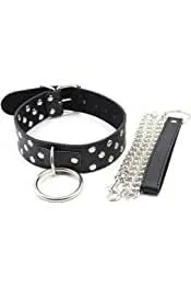 Male Sex Toys Submissive Neck Collar with Chain Leash 69 Vibrations Kenya