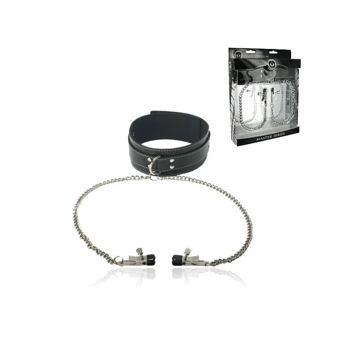 NALPAC Male Sex Toys MASTER SERIES COVETED COLLAR AND CLAMP UNION
