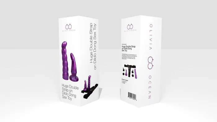 Olivia Ocean Female Sex Toys Strap on Dildo Double Ended Sex Toy with Harness Lesbian Free Travel Bag