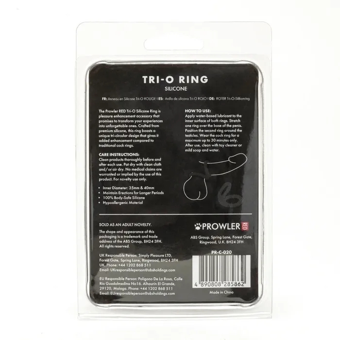 Prowler Prowler Red Tri O Silicone Ring Male Sex Toys