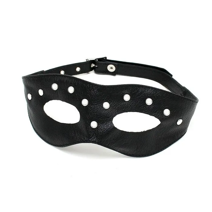 Restraints Leather Open Eye Mask With Rivets Rimba Restraints Leather Open Eye Mask With Rivets Rimba