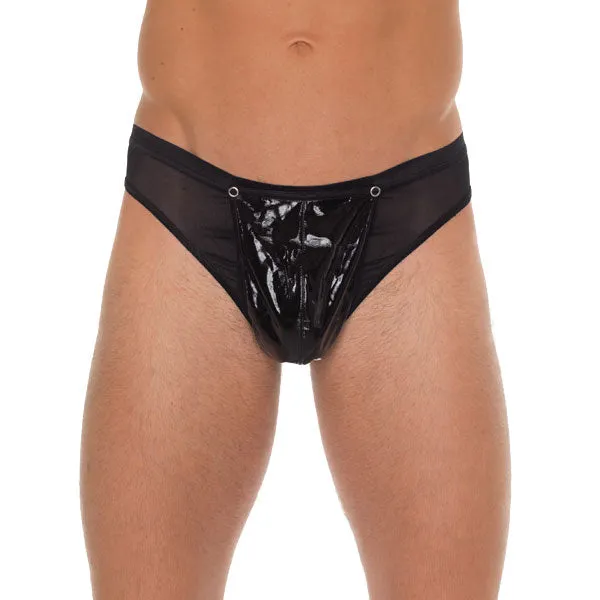 Rimba Female Sex Toys Mens Black GString With PVC Pouch