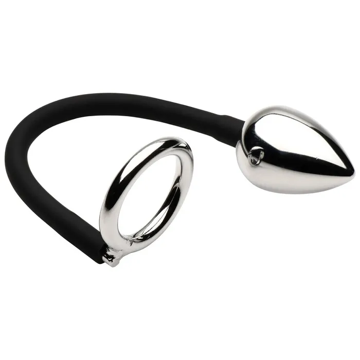 Rimba Master Series Tug Plug Aluminum Cock and Ball Ring Male Sex Toys