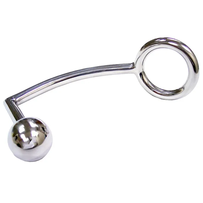 Rouge Garments Male Sex Toys Rouge Stainless Steel Cock Ring With Anal Probe