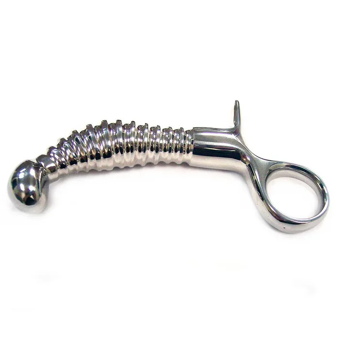 Rouge Garments Male Sex Toys Rouge Stainless Steel Ribbed Anal Probe With Handle Rouge Garments Male Sex Toys Rouge Stainless Steel Ribbed Anal Probe With Handle