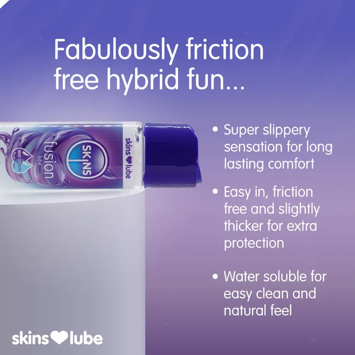 Skins Fusion Hybrid Silicone And Waterbased Lubricant 130ml Skins Condoms Lubricants Skins Fusion Hybrid Silicone And Waterbased Lubricant 130ml Skins Condoms Lubricants