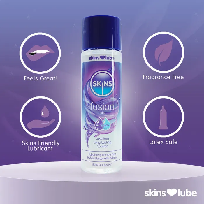 Skins Fusion Hybrid Silicone And Waterbased Lubricant 130ml Skins Condoms Lubricants Skins Fusion Hybrid Silicone And Waterbased Lubricant 130ml Skins Condoms Lubricants