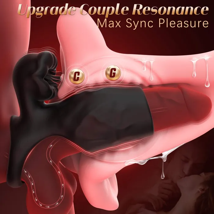 Sohimi Male Sex Toys SERAPH Upgrade Vibration Cock Ring with Penis Sleeve Couple Sex Toy Sohimi Male Sex Toys SERAPH Upgrade Vibration Cock Ring with Penis Sleeve Couple Sex Toy