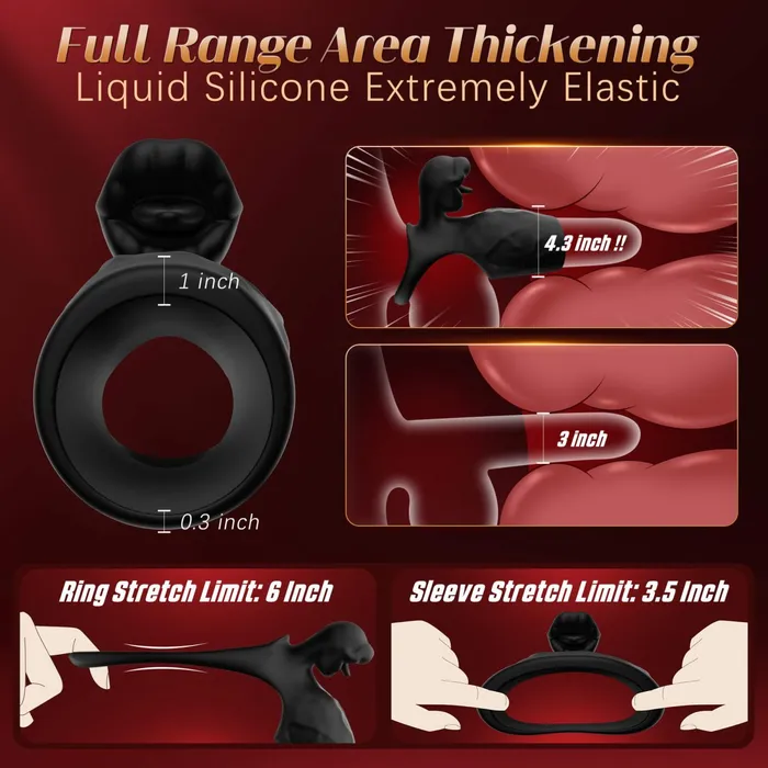 Sohimi Male Sex Toys SERAPH Upgrade Vibration Cock Ring with Penis Sleeve Couple Sex Toy Sohimi Male Sex Toys SERAPH Upgrade Vibration Cock Ring with Penis Sleeve Couple Sex Toy