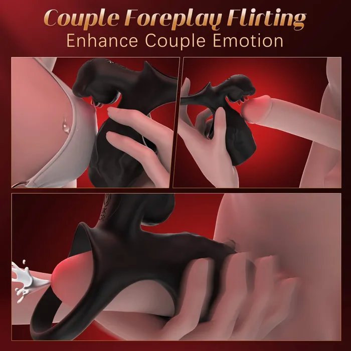 Sohimi Male Sex Toys SERAPH Upgrade Vibration Cock Ring with Penis Sleeve Couple Sex Toy Sohimi Male Sex Toys SERAPH Upgrade Vibration Cock Ring with Penis Sleeve Couple Sex Toy