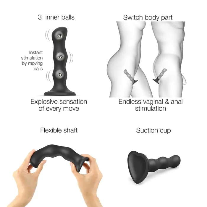 StrapOnMe StrapOnMe Geisha Ball Dildo Plug Medium or Large Female Sex Toys