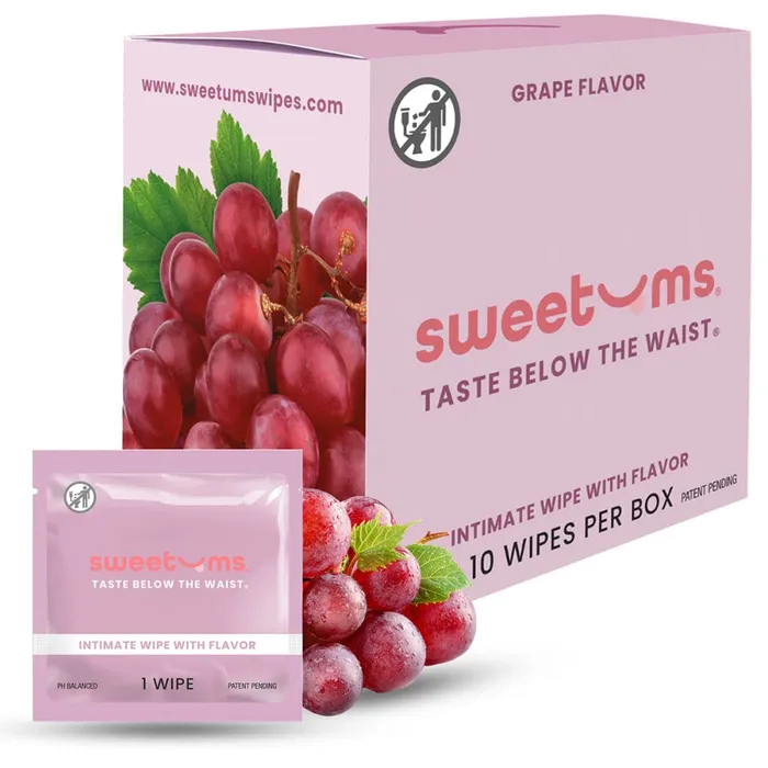 Sweetums Intimate Wipes Grape Flavor Sweetums Vibrators