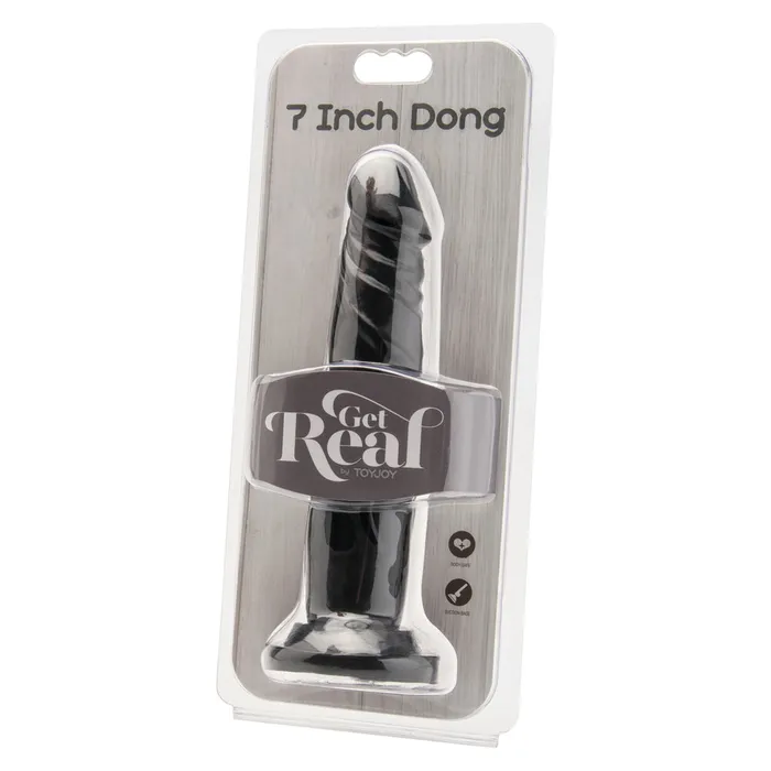 Toy Joy Sex Toys Dildos Get Real Dildo Dong 7 Inch ToyJoy Black