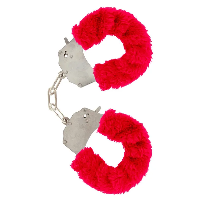 ToyJoy Furry Fun Wrist Cuffs Red Toy Joy Sex Toys Restraints