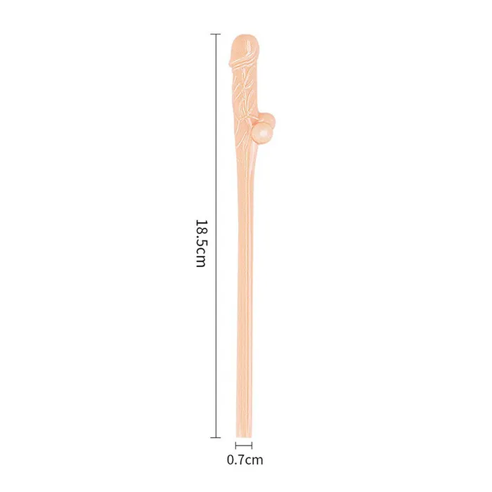 Vibrators Lovetoy Lovetoy Pack Of 9 Willy Straws Flesh Pink
