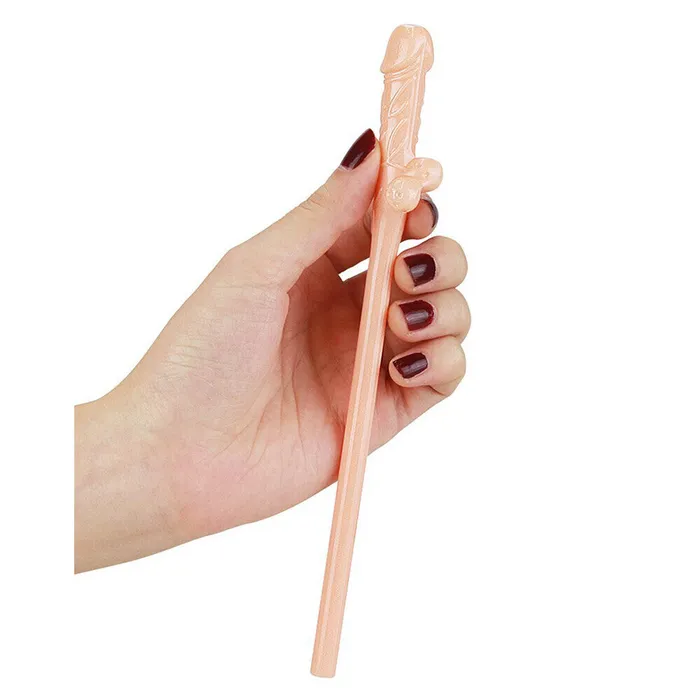 Vibrators Lovetoy Lovetoy Pack Of 9 Willy Straws Flesh Pink