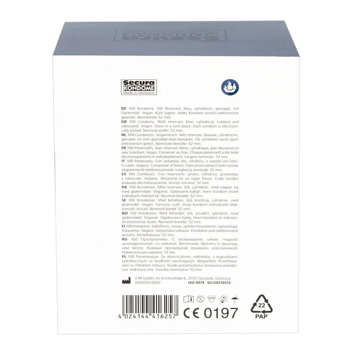 Vibrators Secura Kondome Blue Pearl x100 Condoms Secura Kondome Vibrators Secura Kondome Blue Pearl x100 Condoms Secura Kondome