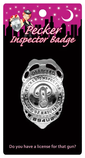 Willams Tradeing Company Vibrators PECKER INSPECTOR BADGE